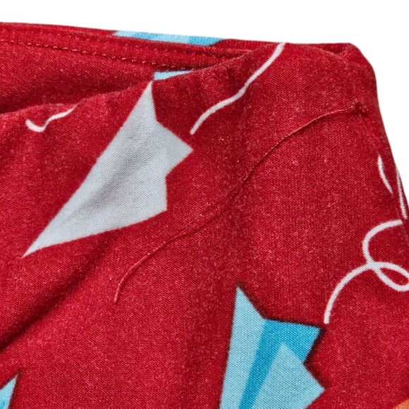 LuLaRoe Leggings Red Paper Airplane Pattern Size L/XL Tall Curvy - Picture 4 of 7